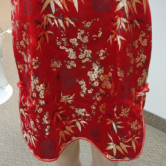 ASIAN STYLE MINI DRESS WITH ZIPPER CLOSURE XL - Picture 7 of 10